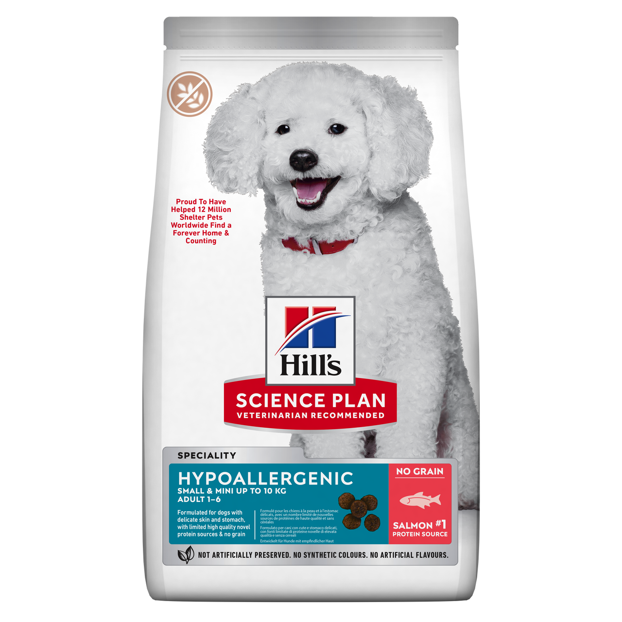 Hypoallergenic Small & Mini  Adult Hundfoder med Lax - 6 kg - Hill’s
