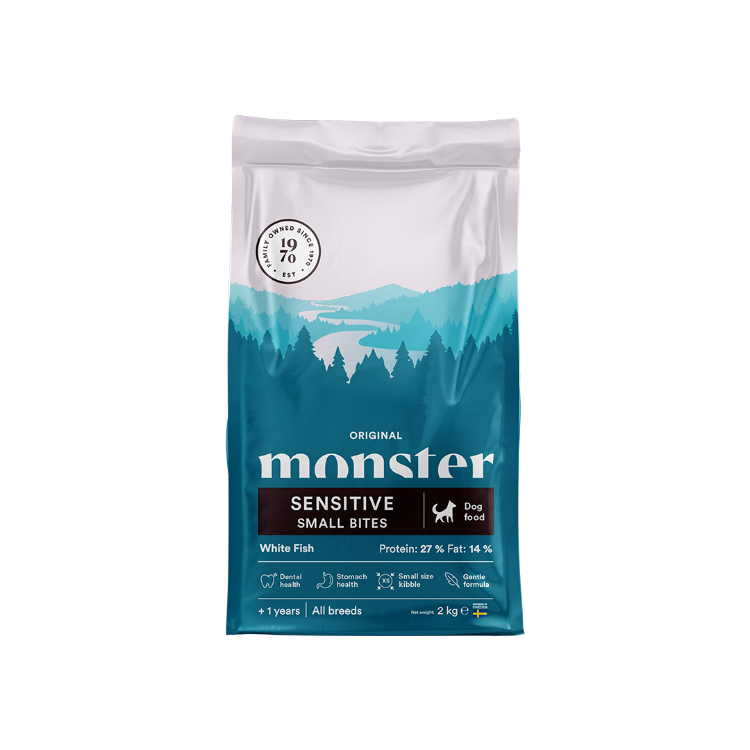 Dog Original Sensitive White Fish Small Bites hundfoder - 2 kg - Monster