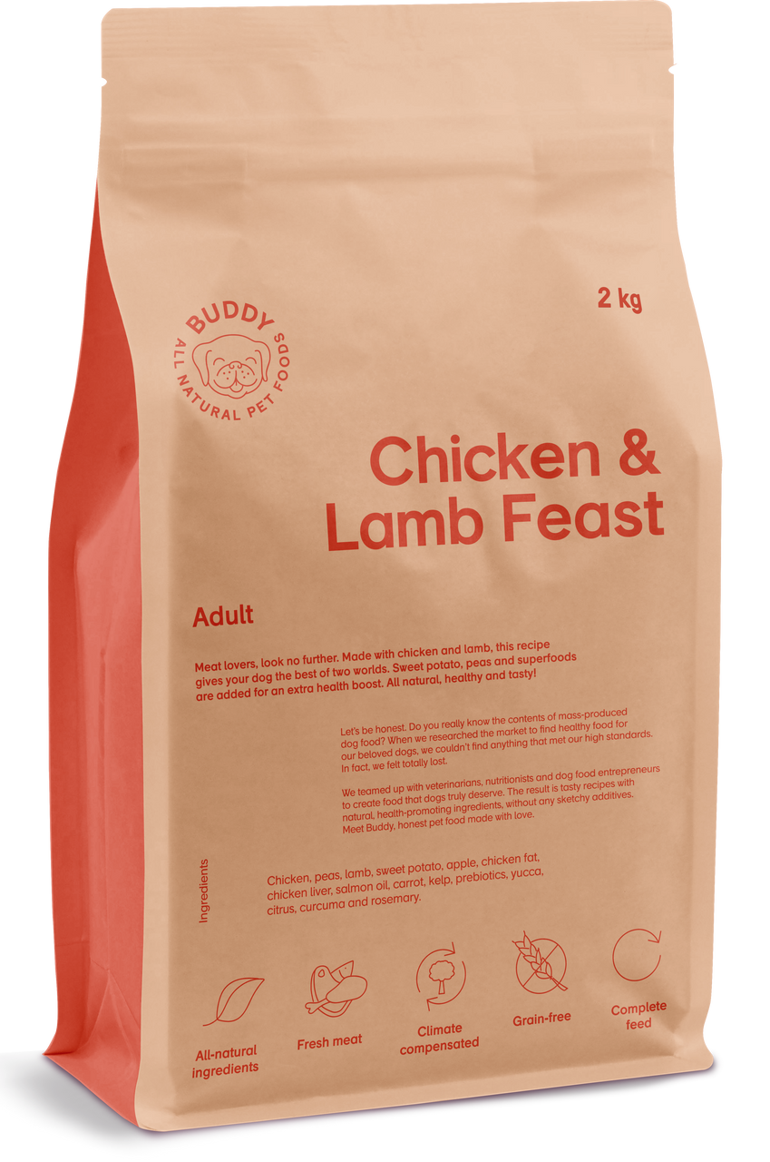 Chicken & Lamb Feast Torrfoder för Hund - 12 kg - Buddy Pet Food