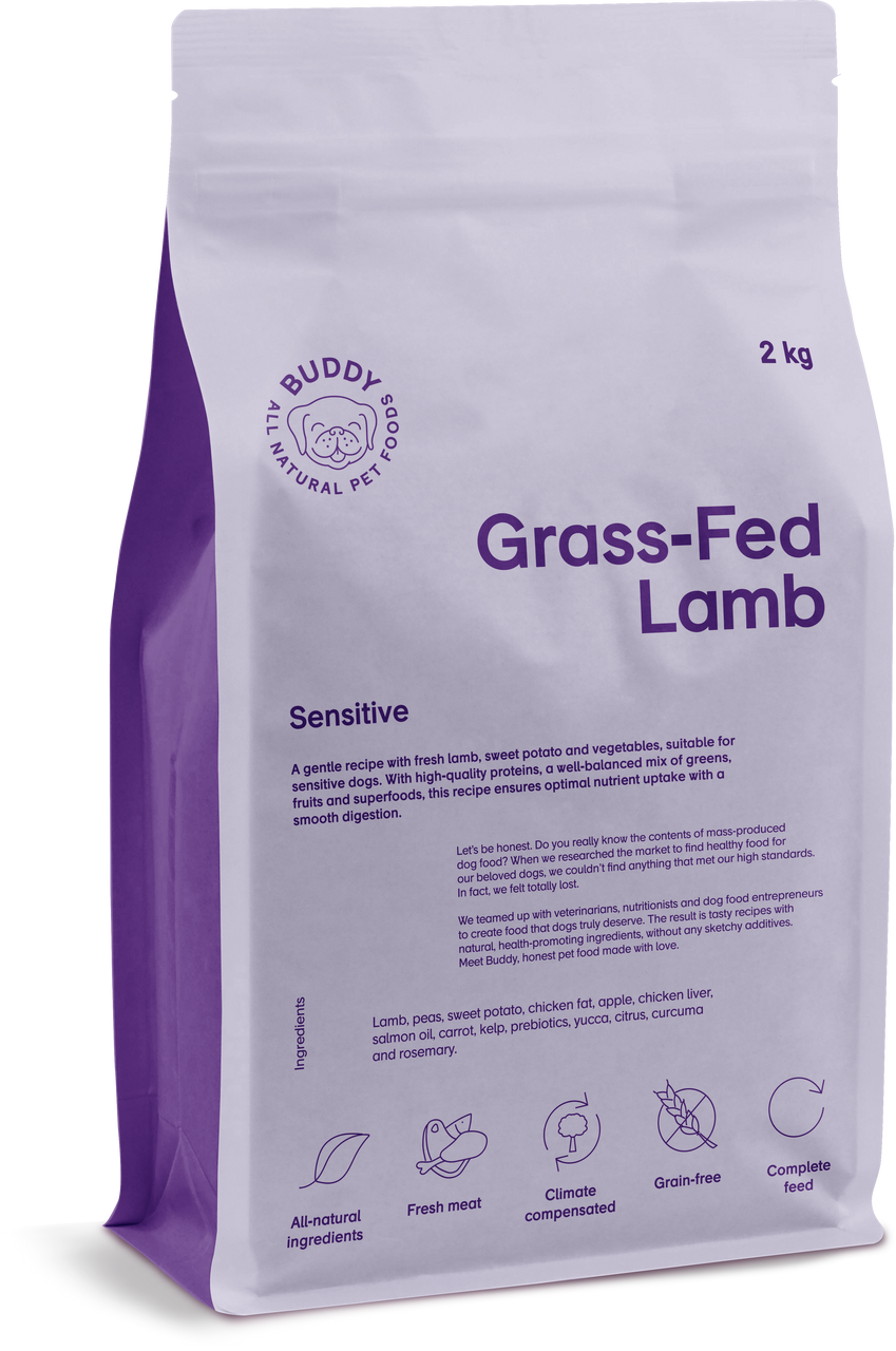 Grass-Fed Lamb Torrfoder för Hund - 5 kg - Buddy Pet Food
