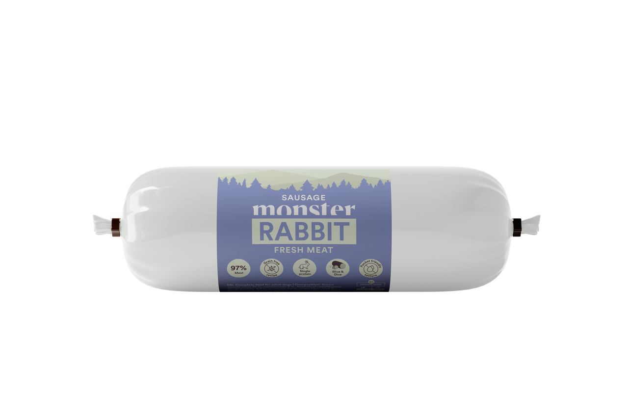 Dog Sausage Rabbit Hundfoder - 12 x 200 g - Monster