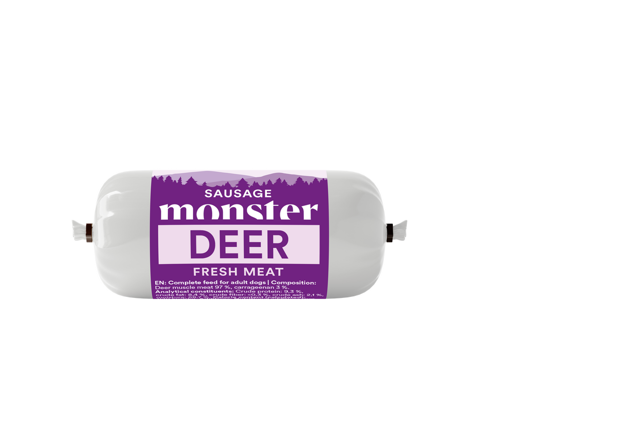 Dog Sausage Deer Hundfoder - 80 g - Monster
