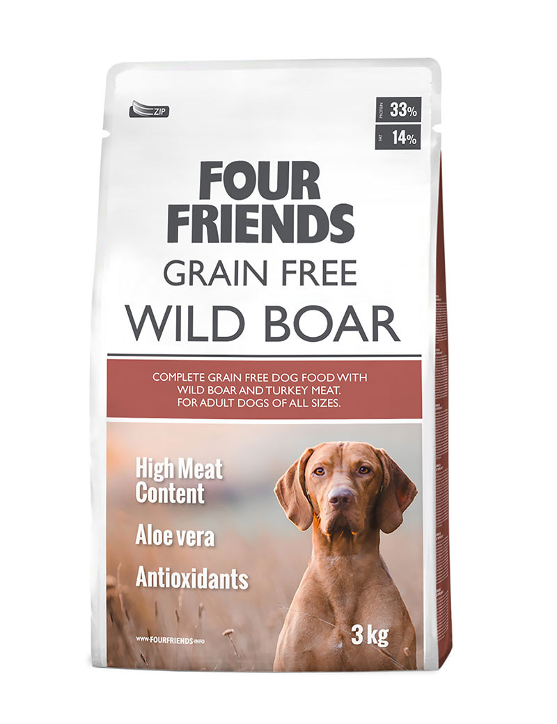 Grain Free Wild Boar Hundfoder - 3 kg - FourFriends