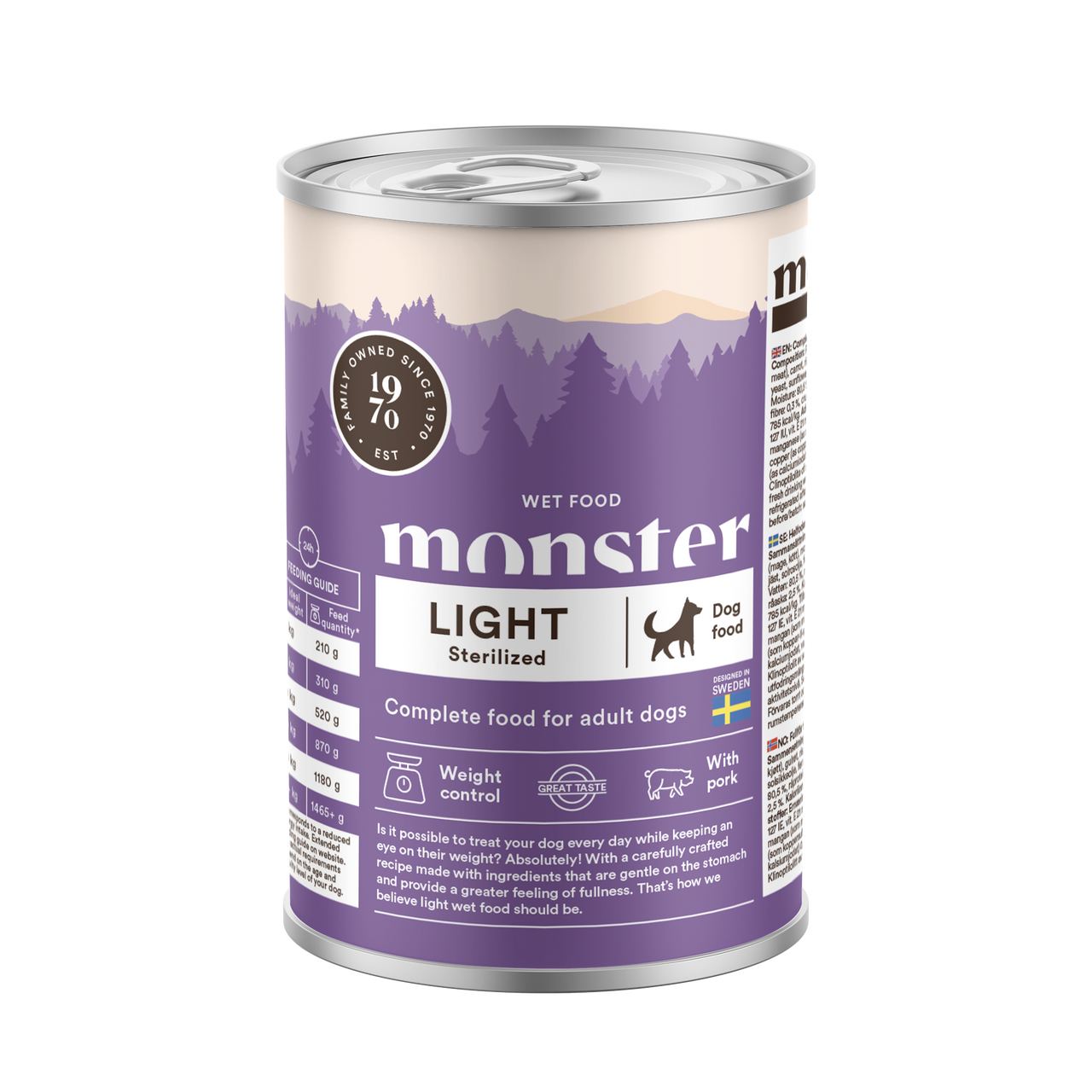 Dog Adult Light Sterilized Våtfoder - 6 x 400 g - Monster