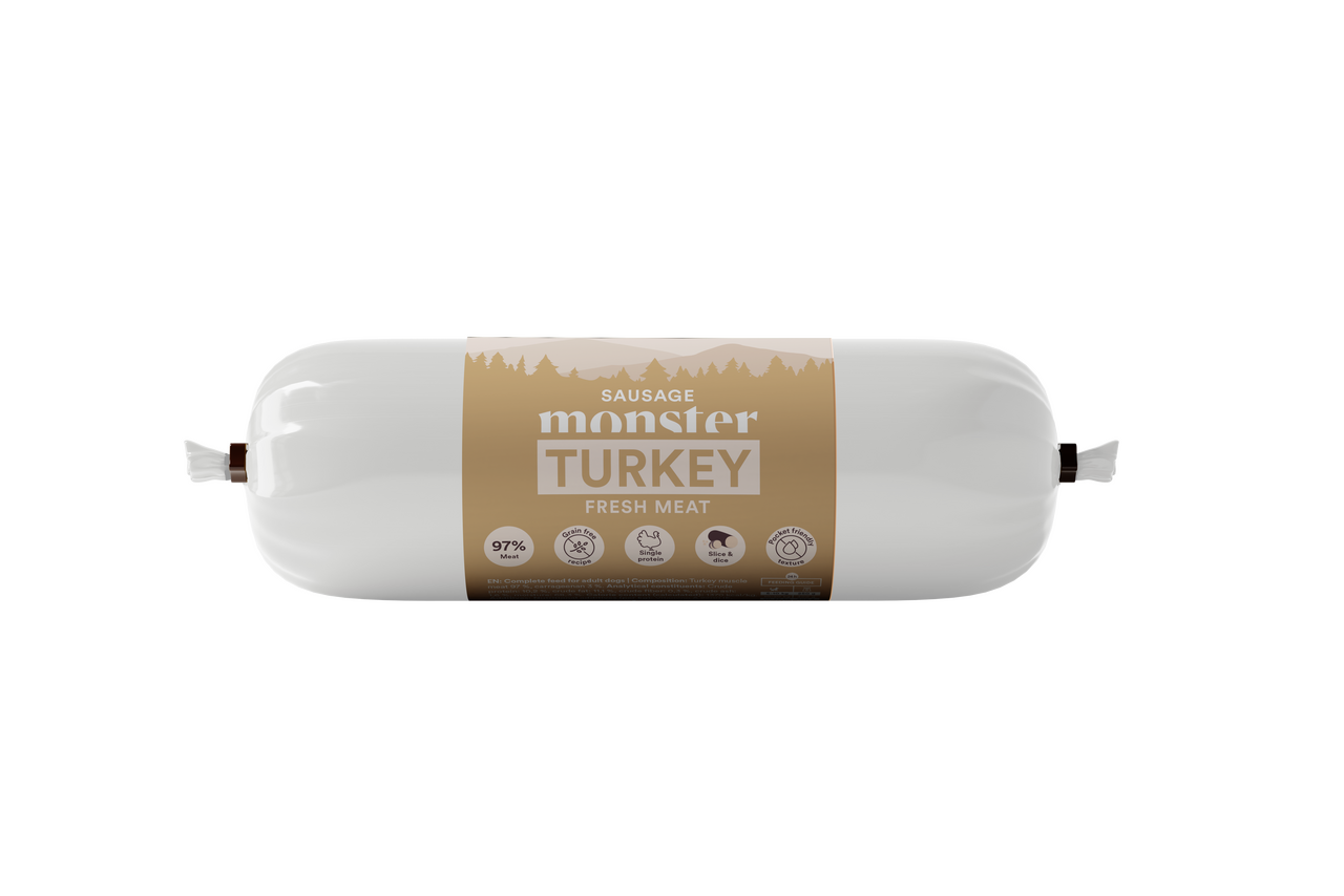 Dog Sausage Turkey Hundfoder - 80 g - Monster