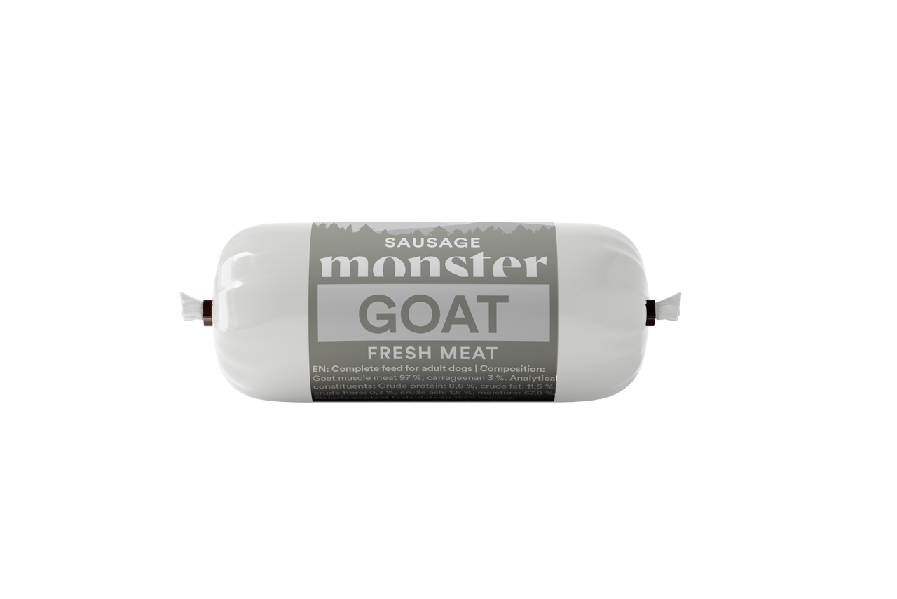 Dog Sausage Goat Hundfoder - 80 g - Monster