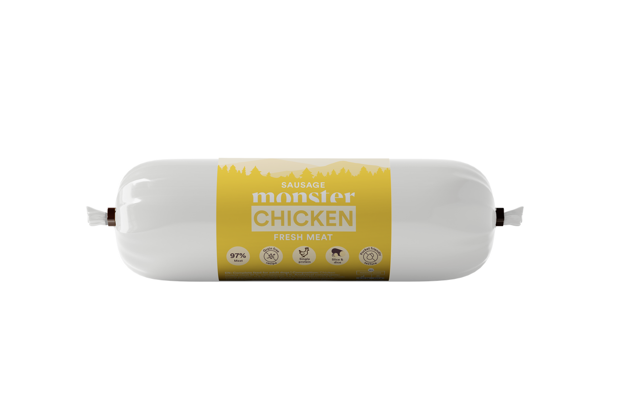 Dog Sausage Chicken Hundfoder - 12 x 400 g - Monster