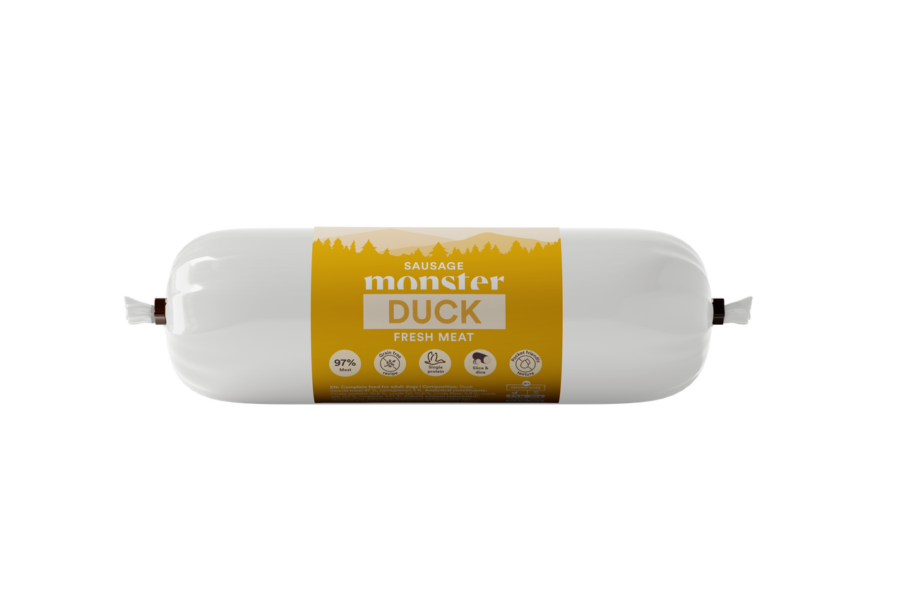 Dog Sausage Duck Hundfoder - 12 x 200 g - Monster