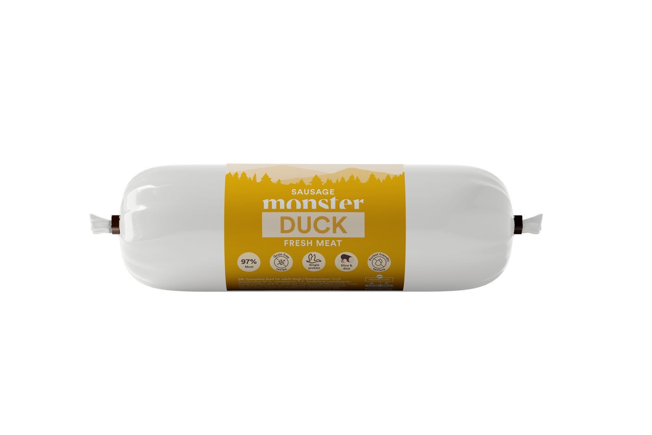 Dog Sausage Duck Hundfoder - 12 x 400 g - Monster