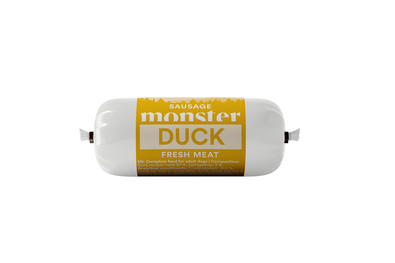 Dog Sausage Duck Hundfoder - 80 g - Monster