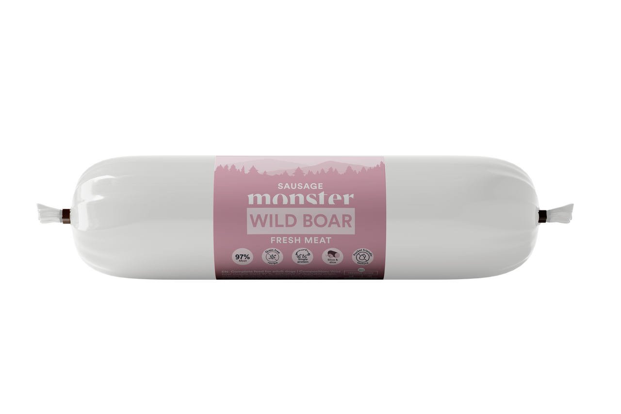 Dog Sausage Wild Boar Hundfoder - 12 x 200 g - Monster