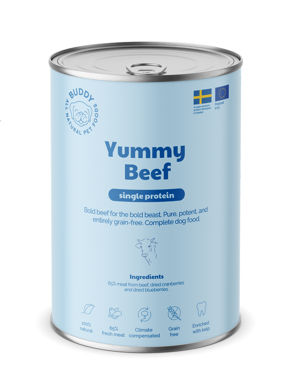 Yummy Beef Våtfoder för Hund - 6 x 400 g - Buddy Pet Food
