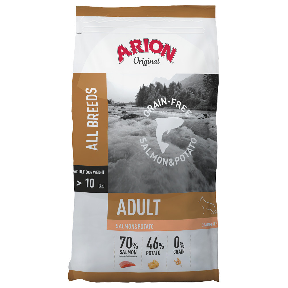 Grain Free Salmon & Potato hundfoder - 12 kg - Arion