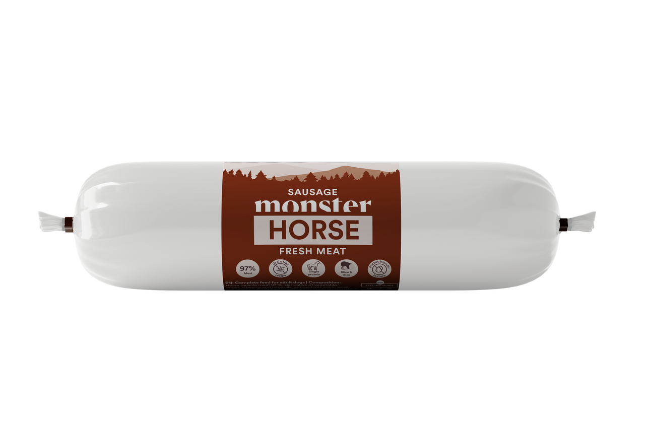 Dog Sausage Horse Hundfoder - 12 x 400 g - Monster
