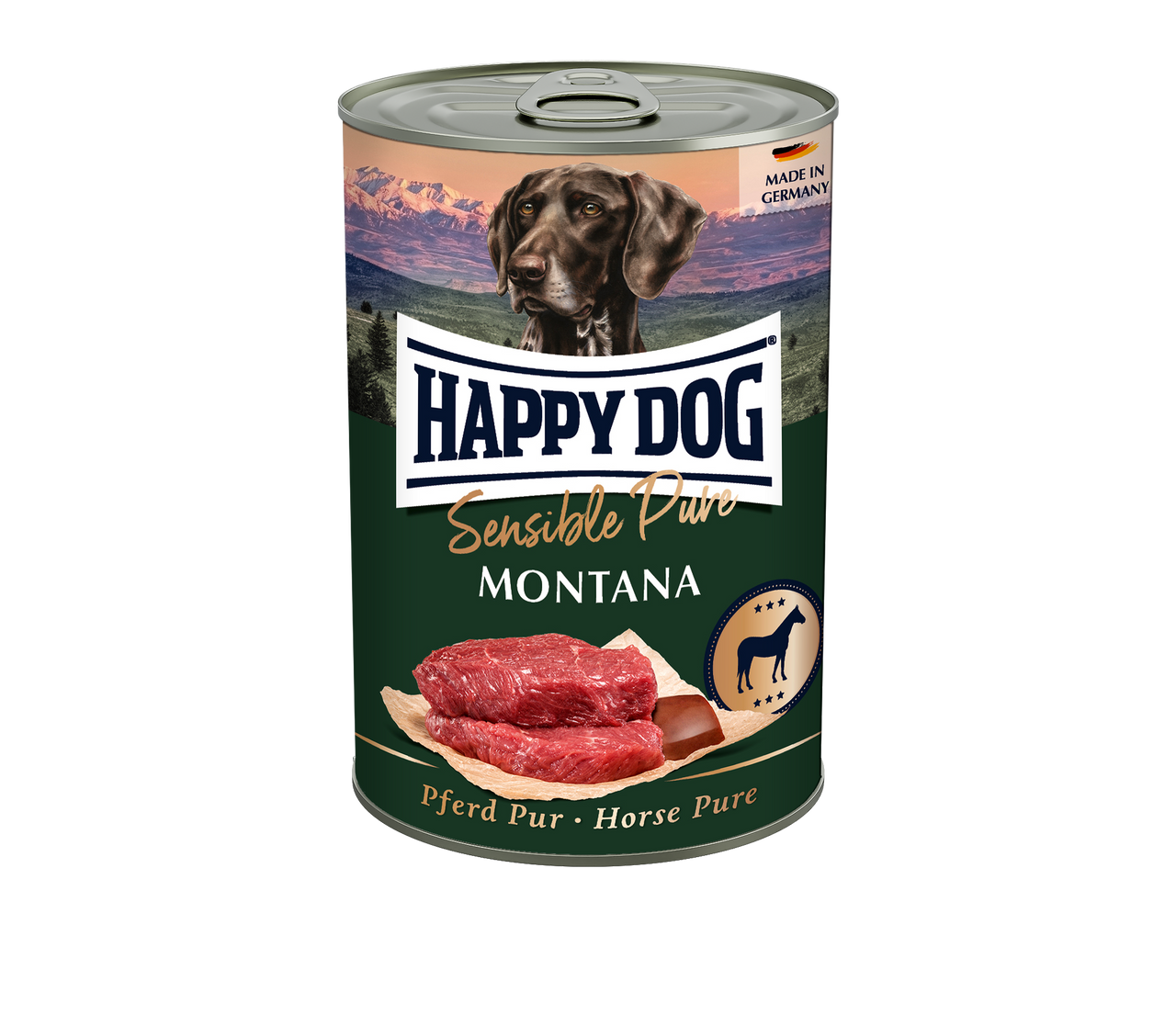 Puré Grain Free Häst för hund - 6 st x 400 g - HappyDog