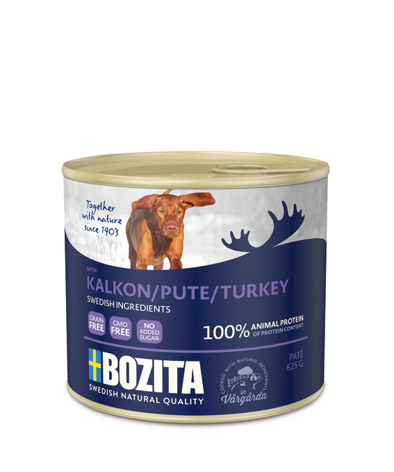 Kalkon Paté för hund - 6 st x 625 g - Bozita