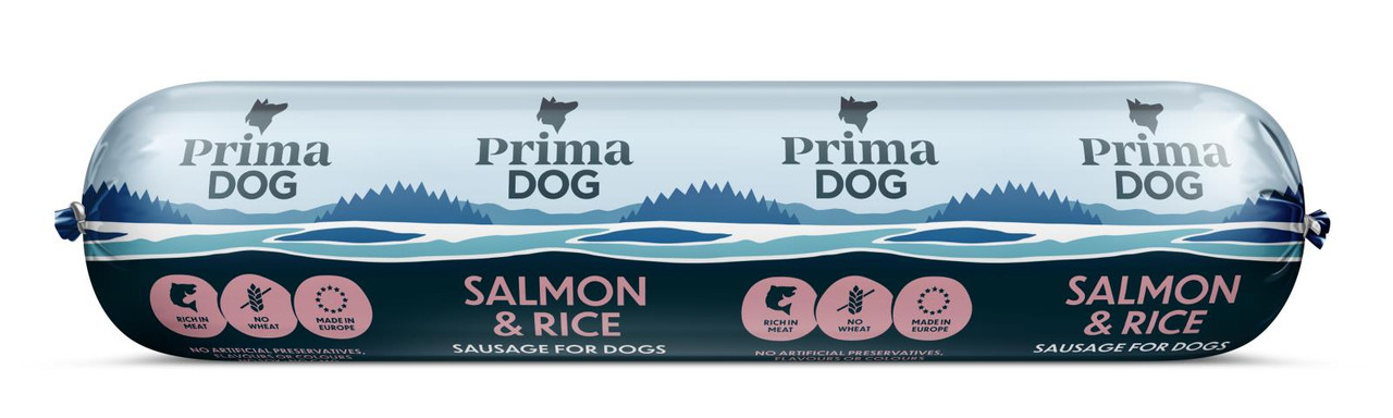 Lax & Ris Köttkorv för hund - 12 x 800 g - PrimaDog