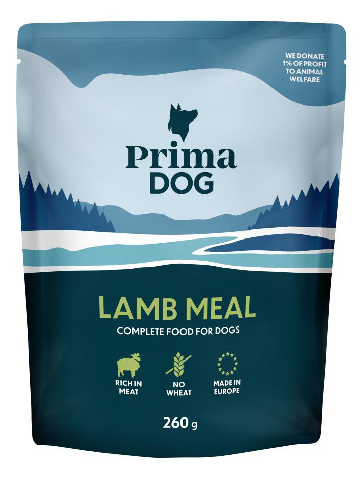 Portionsmåltid med Lamm för hund - 12 x 260 g - PrimaDog
