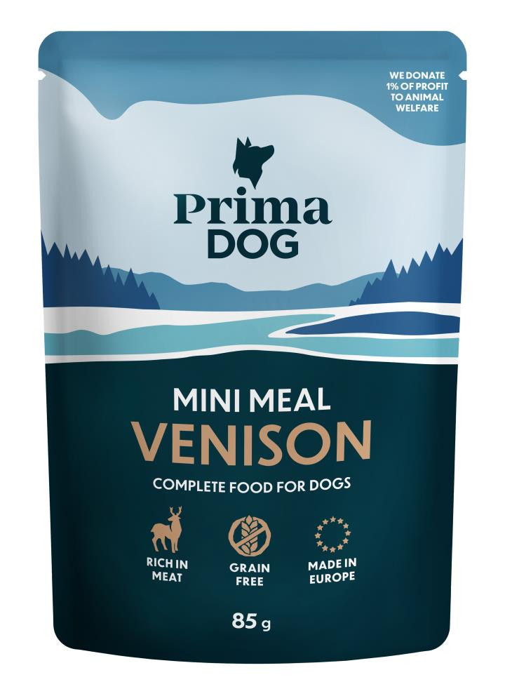 Mini Meal med Hjort för hund - 24 x 85 g - PrimaDog
