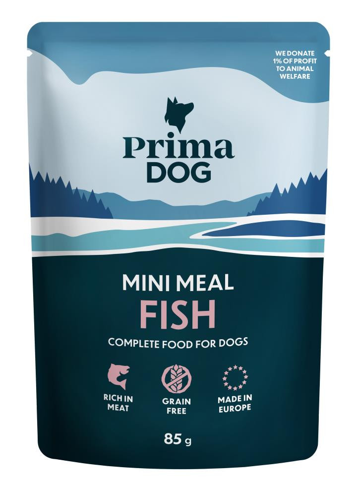 Mini Meal med Fisk för hund - 24 x 85 g - PrimaDog