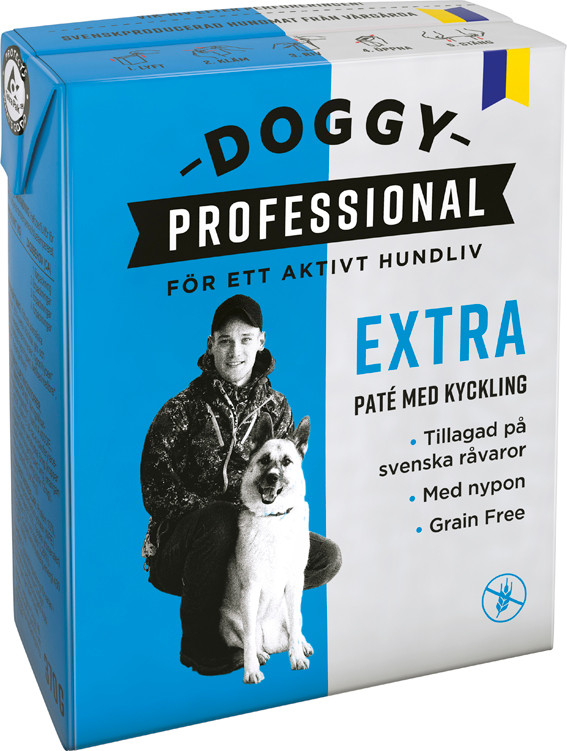Professional Extra Paté med Kyckling Hundfoder - 16 x 370 g - Doggy