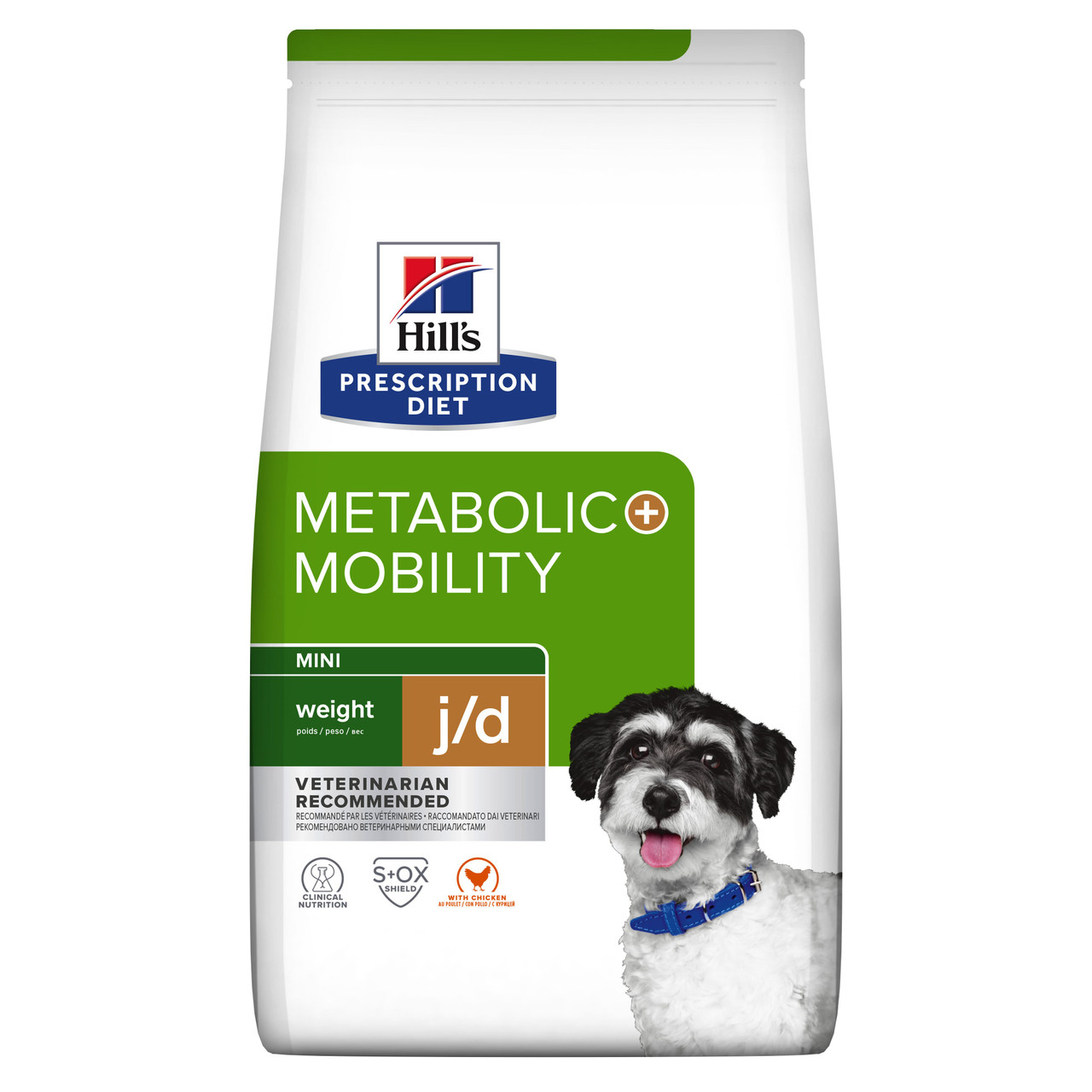 Prescription Diet Mobility + Metabolic Weight Management Mini Torrfoder till Hund med Kyckling - 3 kg - Hill’s