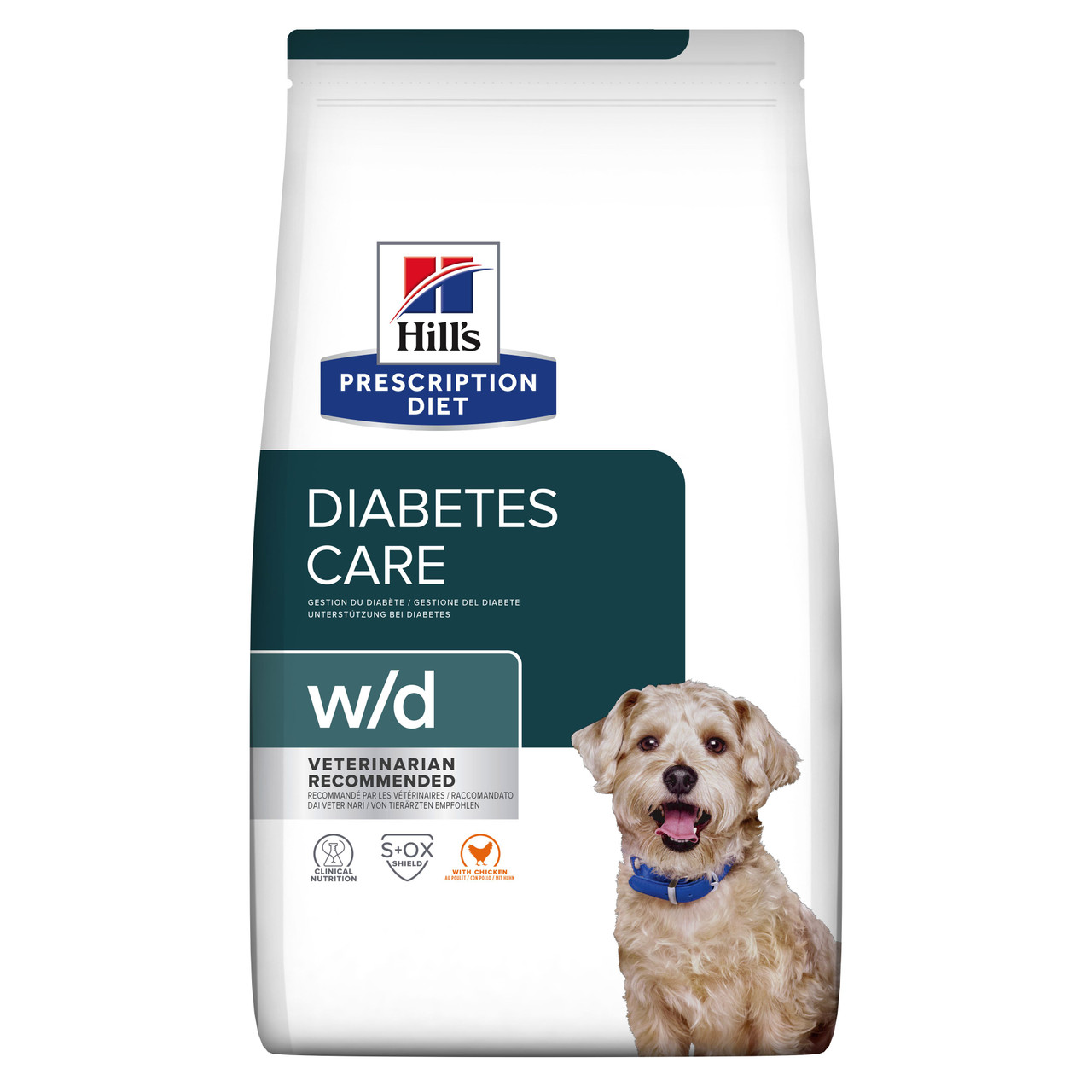 Prescription Diet w/d Diabetes Care Torrfoder med Kyckling till Hund - 10 kg - Hill’s