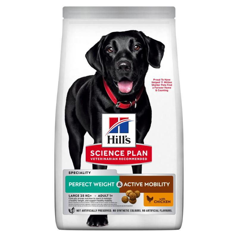 Perfect Weight & Active Mobility Large Breed med Kyckling Hundfoder - 12 kg - Hill’s