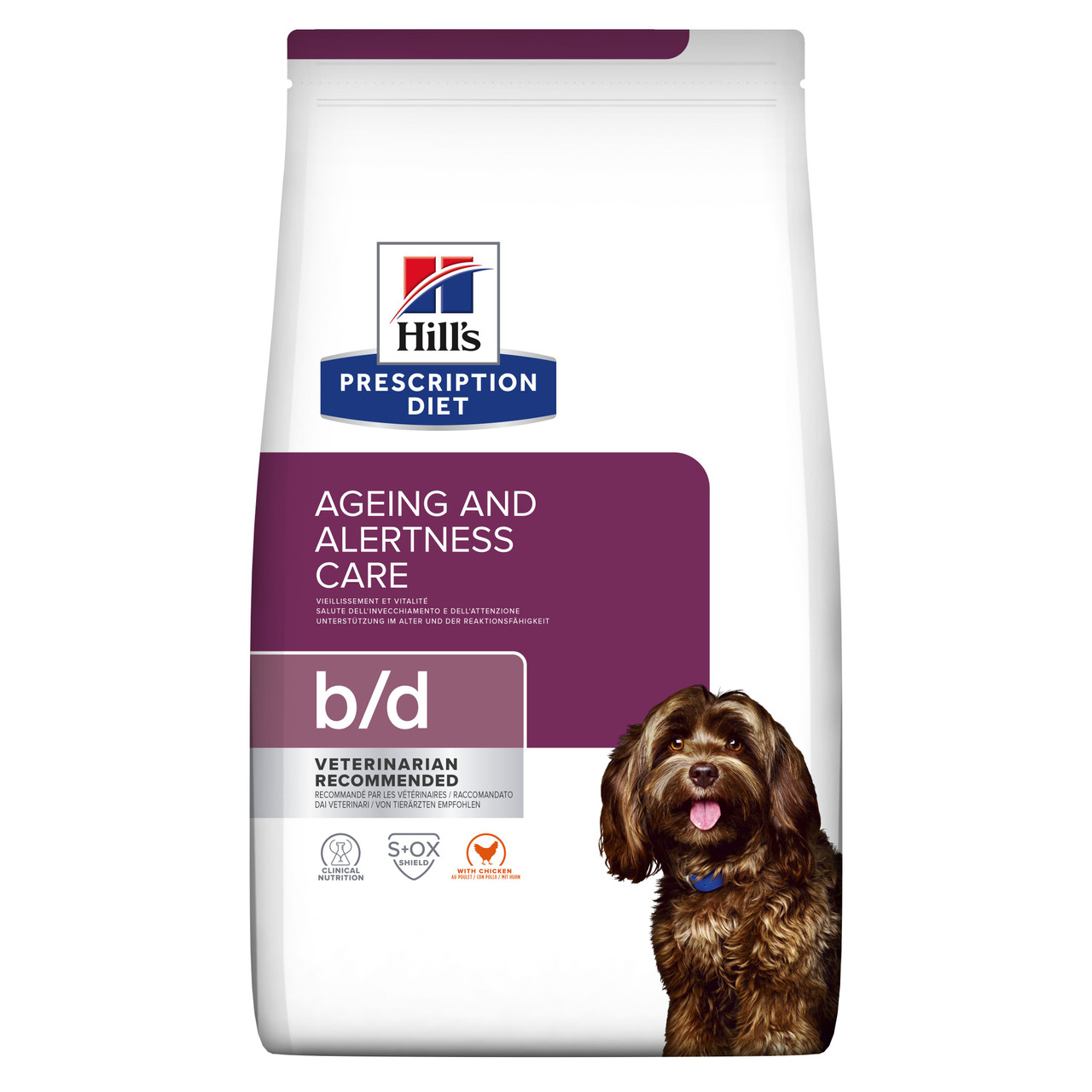 Prescription Diet b/d Brain Ageing Care Torrfoder till Hund med Kyckling - 3 kg - Hill’s