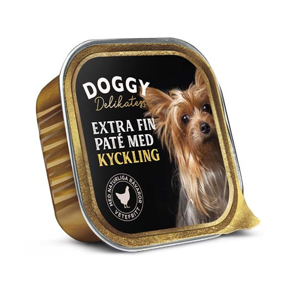 Delikatess Extra Fin Paté till Hund med Kycklingsmak - 11 st x 150 g - Doggy