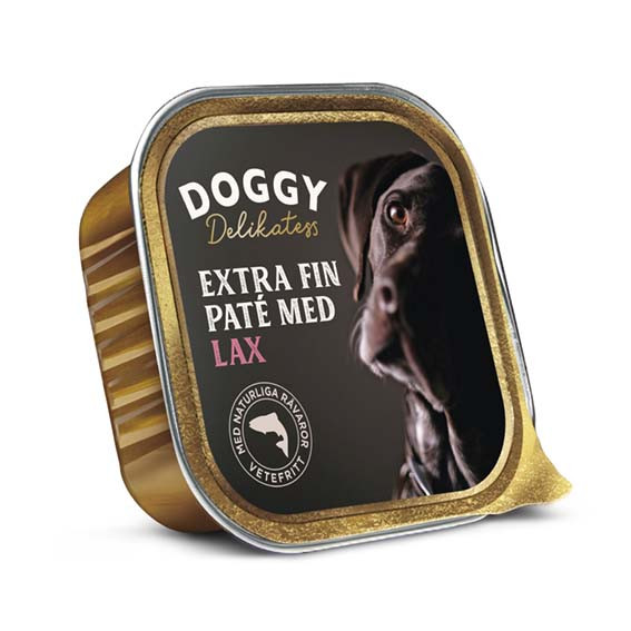 Delikatess Extra Fin Paté till Hund med Laxsmak - 11 st x 150 g - Doggy