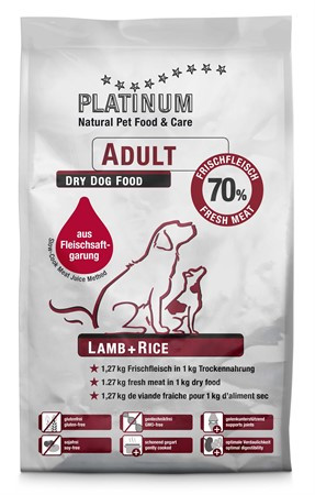Adult Lamb + Rice Torrfoder till Vuxen Hund - 5,0 kg - Platinum