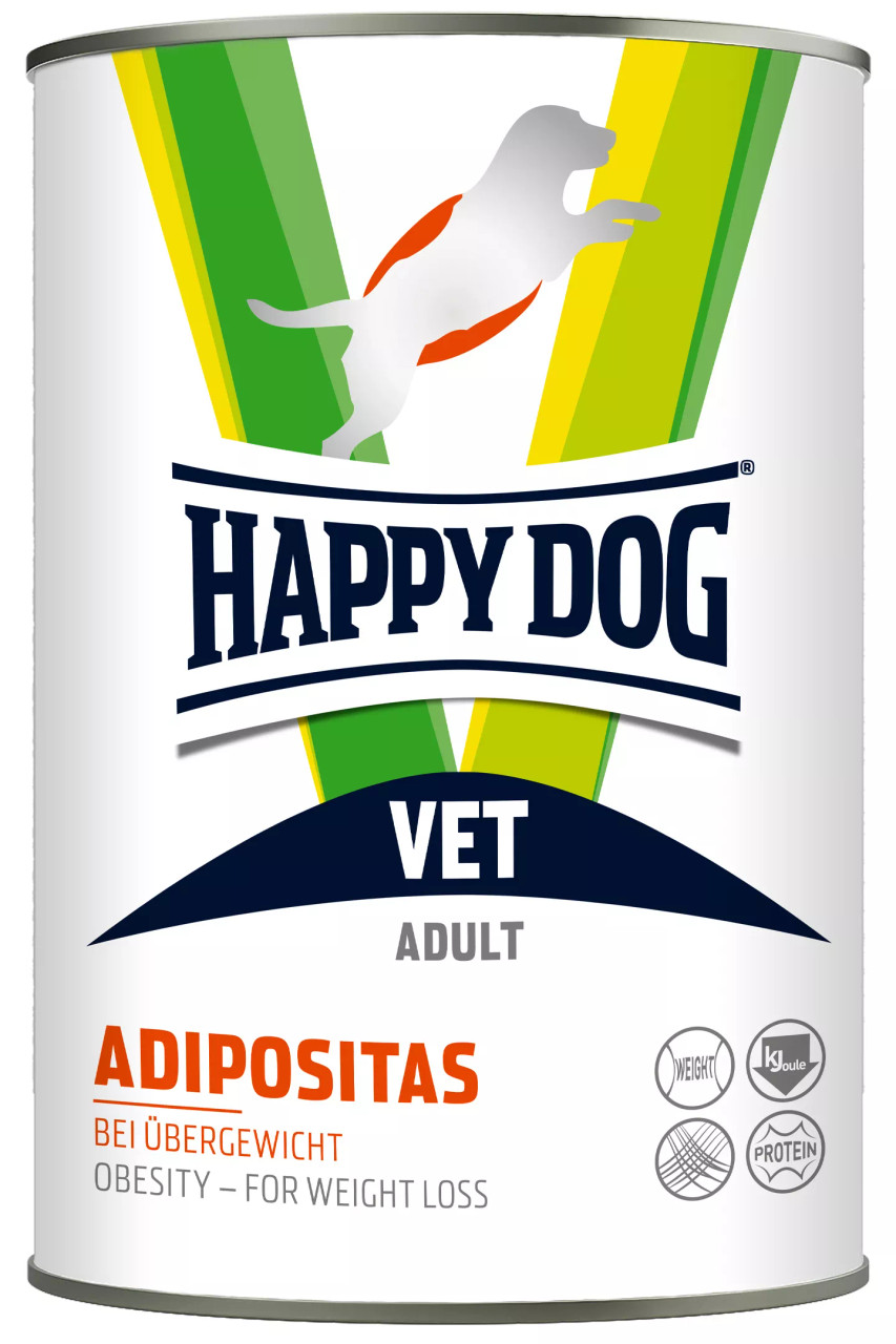 Vet Diet Adipositas Våtfoder för Hund - 6 x 400 g - HappyDog