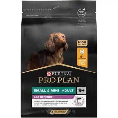 Small and Mini Adult 9+ Senior Age Defence Chicken hundfoder - 3 kg - Purina Pro Plan