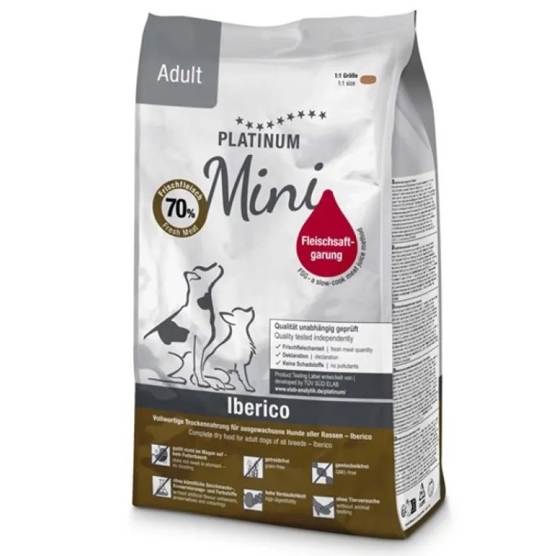 Mini Adult Iberico+Greens torrfoder - 900 g - Platinum