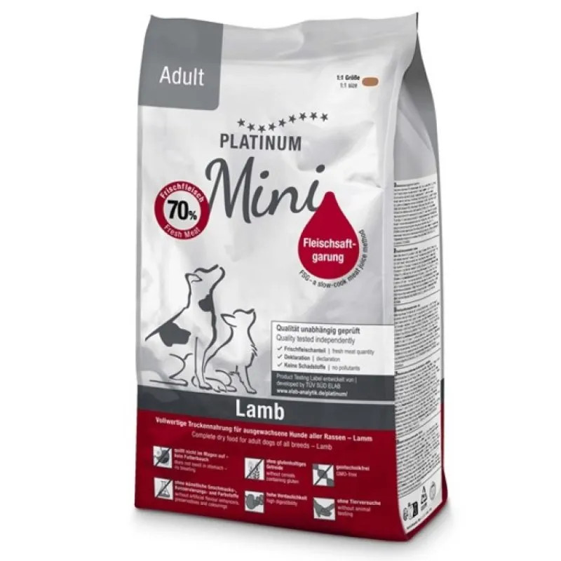 Mini Adult Lamb+Rice torrfoder - 900 g - Platinum