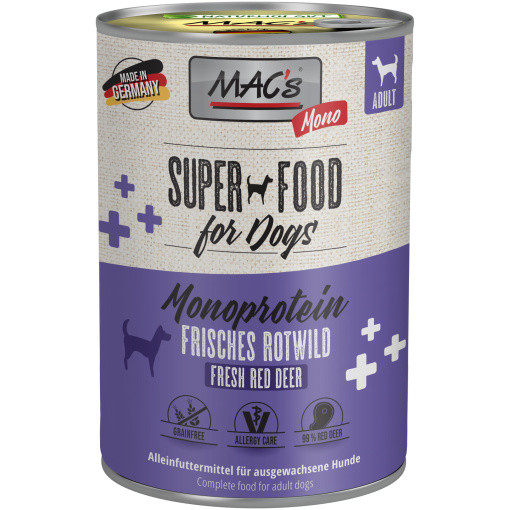 Monoprotein Sensitive Hjort Våtfoder för Hund - 6 x 400 g - Aveo