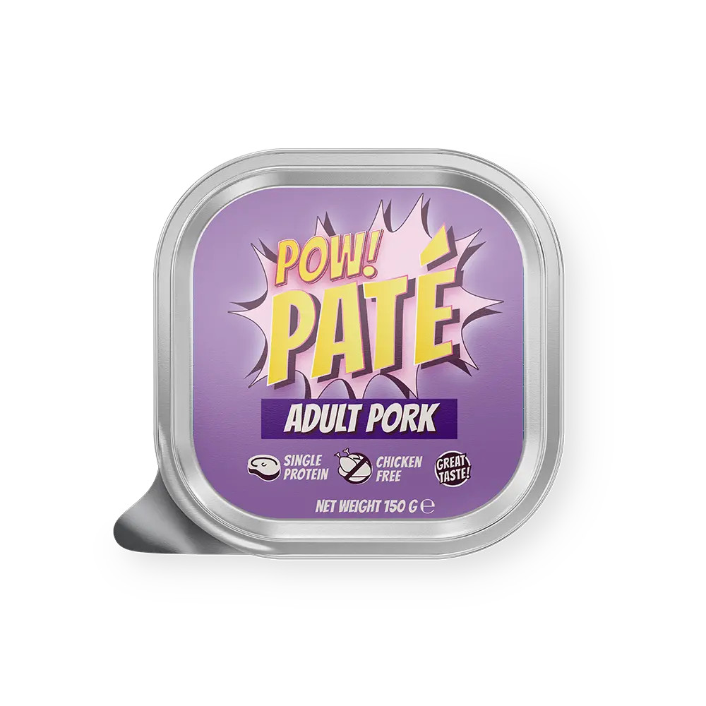 Dog Adult Pork Paté Hundfoder - 10 x 150 g - Pow!