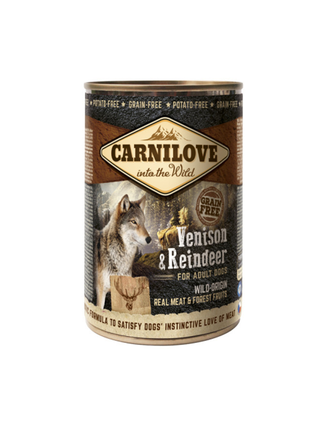 Wild Meat Venison & Reindeer Våtfoder till Hund - 6 x 400 g - Carnilove
