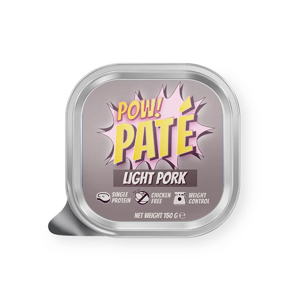 Dog Light Pork Paté Hundfoder - 10 x 150 g - Pow!
