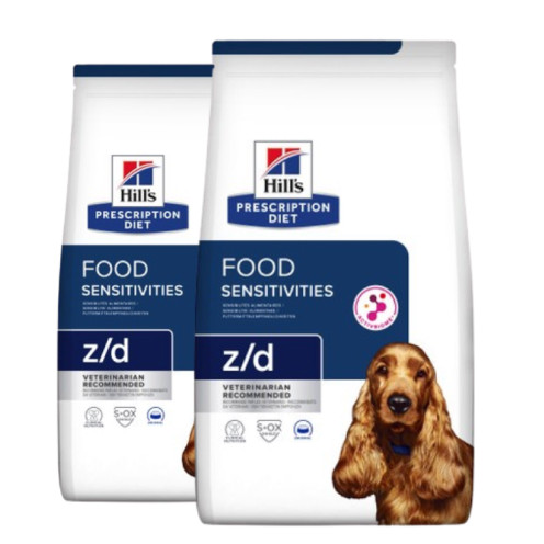 2-pack Prescription Diet z/d Food Sensitivities Torrfoder till Hund - 2 x 10 kg - Hill’s