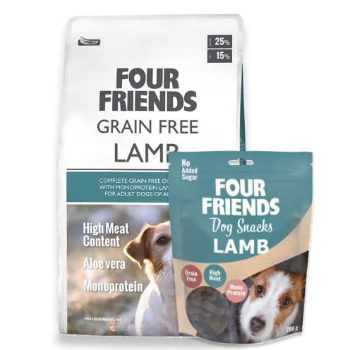 Köp Grain Free Lamb Hundfoder - få godis på köpet! - 12 kg + hundgodis - FourFriends