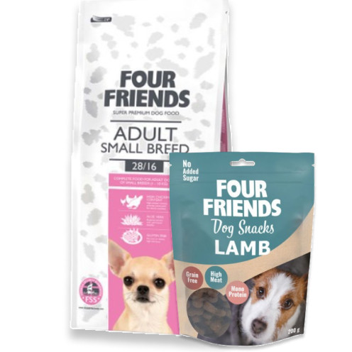Köp Adult Small Breed Hundfoder - få godis på köpet! - 12 kg + hundgodis - FourFriends
