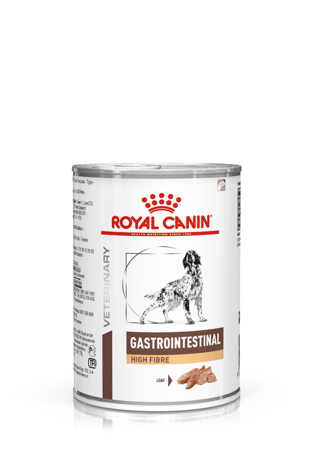 Veterinary Diets Dog Gastro Intestinal High Fibre Loaf Can för Hund - 12 x 410 g - Royal Canin Veterinary Diets