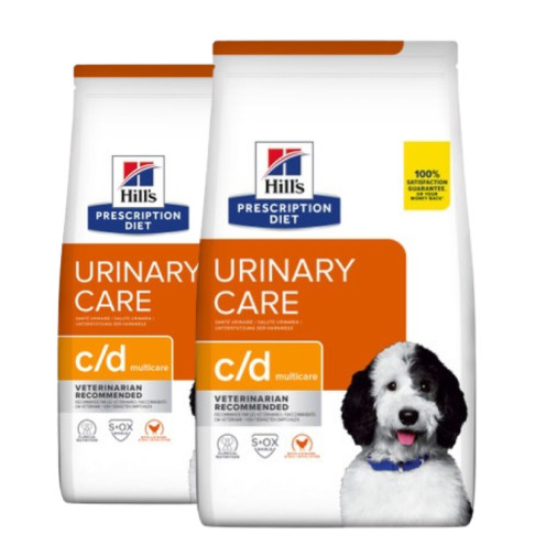 2-pack Prescription Diet c/d Multicare Urinary Care Hundfoder med Kyckling - 2 x 12 kg - Hill’s