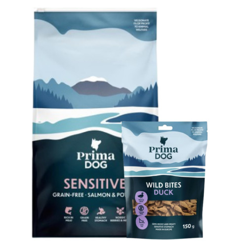 Köp Lax & Potatis Premium Helfoder Vuxen Hund - få godis på köpet! - 10 kg + godis - PrimaDog