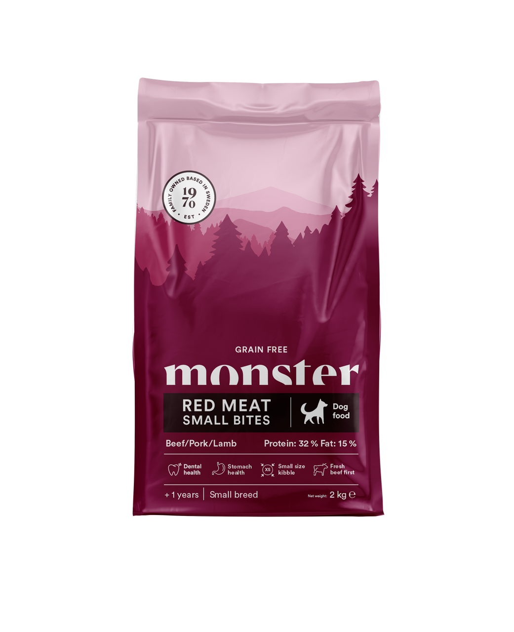 Dog Grain Free Adult Red Meat Small Bites - 2 kg - Monster