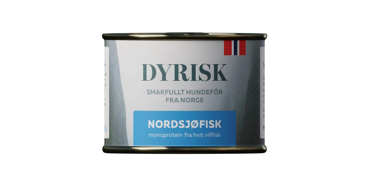 Våtfoder Nordsjöfisk till Hundar - 12 x 185 g - Dyrisk