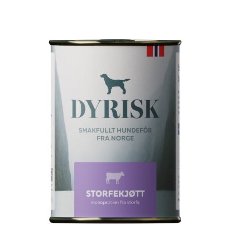 Våtfoder Nöt till Hundar - 12 x 800 g - Dyrisk