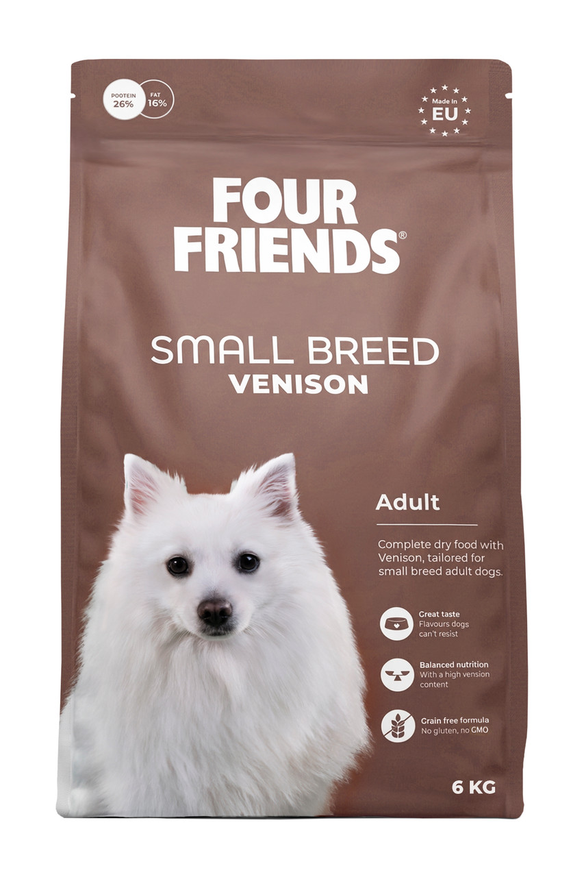 Small Breed Venison Torrfoder till Hund - 6 kg - FourFriends